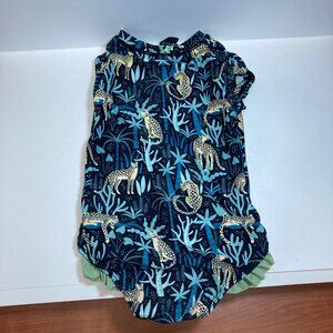 RuffleButts One-Piece Swimsuit Girls 4T On Safari Rainforest Cheetah